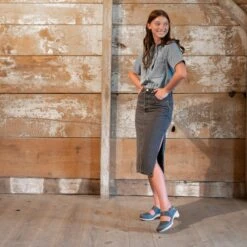 Lucia Denim Oiled Pull Up -Dansko Shop Lucia Denim PDP 1 V2